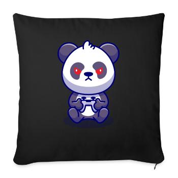 Panda Gaming T-SHIRT - Sofa pillowcase 17,3'' x 17,3'' (45 x 45 cm) - black - Front