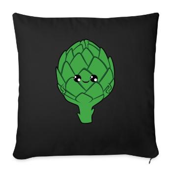 artichoke - Sofa pillowcase 17,3'' x 17,3'' (45 x 45 cm) - black - Front