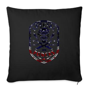 Special forces - Sofa pillowcase 17,3'' x 17,3'' (45 x 45 cm) - black - Front