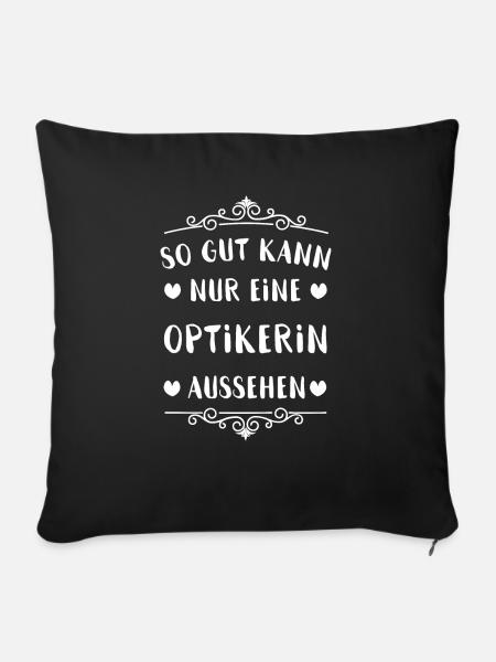 Optikerin - Sofakissenbezug 45 x 45 cm - Schwarz