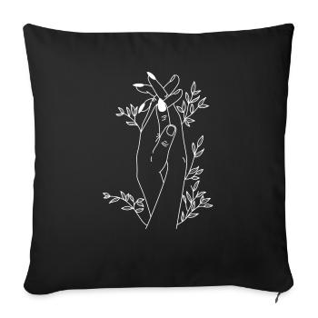 Mains en croissance - Housse de coussin décorative 45 x 45 cm - noir - Devant