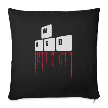 its what moves me - Sofa pillowcase 17,3'' x 17,3'' (45 x 45 cm) - black - Front