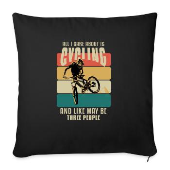 1 21 - Housse de coussin décorative 45 x 45 cm - noir - Devant