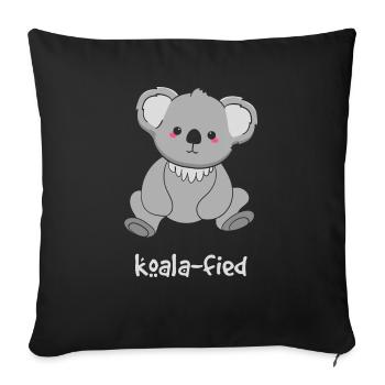 Koala-fied Koala Funny Animal Puns - Sofa pillowcase 17,3'' x 17,3'' (45 x 45 cm) - black - Front