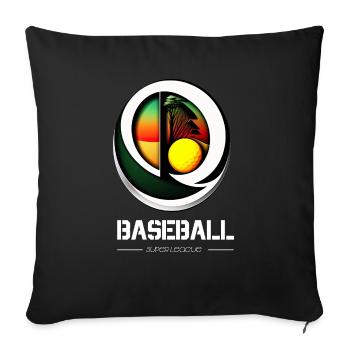 Magnifique tshirt pour amateur de baseball - Housse de coussin décorative 45 x 45 cm - noir - Devant