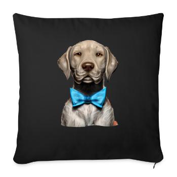 Labradorbesitzer Hundewelpe Labrador Retriever - Sofakissenbezug 45 x 45 cm - Schwarz - Vorne