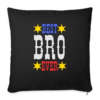 Bester Bruder aller Zeiten - Sofakissenbezug 45 x 45 cm - Schwarz - Vorne