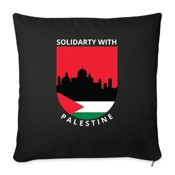 Palestine libre - Housse de coussin décorative 45 x 45 cm - noir - Devant