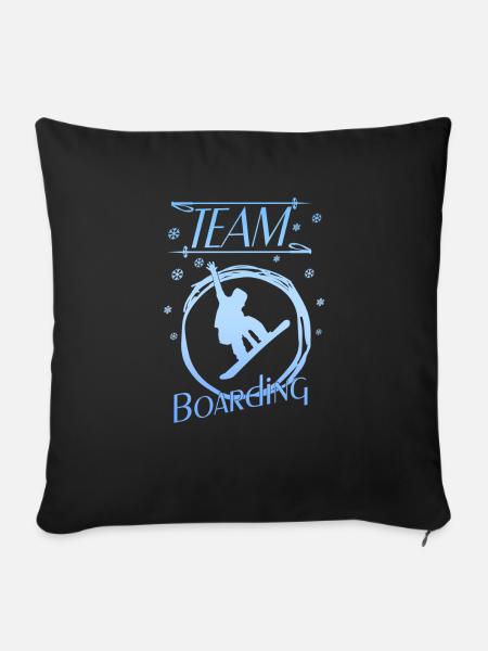 team boarding - Sofakissenbezug 45 x 45 cm - Schwarz