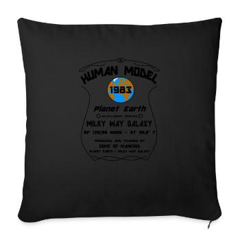 1983 - Sofa pillowcase 17,3'' x 17,3'' (45 x 45 cm) - black - Front