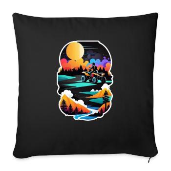 quad et tout terrain - Housse de coussin décorative 45 x 45 cm - noir - Devant