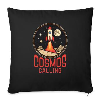Cosmos Calling - Sofa pillowcase 17,3'' x 17,3'' (45 x 45 cm) - black - Front