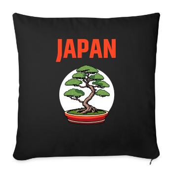 Bonsai Japan Tree - Sofa pillowcase 17,3'' x 17,3'' (45 x 45 cm) - black - Front