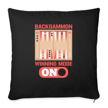 Mode gagnant de backgammon sur Board Gaming - Housse de coussin décorative 45 x 45 cm - noir - Devant