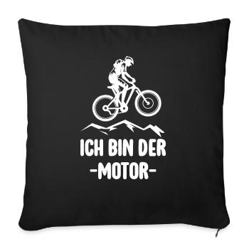 Bicycle Mountain Bike Road Bike E-Bike Cyclist - Sofa pillowcase 17,3'' x 17,3'' (45 x 45 cm) - black - Front