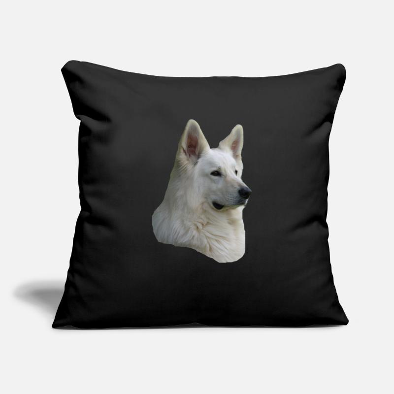 White Shepherd Head Sofa pillowcase 17,3'' x 17,3'' (45 x 45 cm)