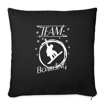 Snowboard Snowboarding - Sofakissenbezug 45 x 45 cm - Schwarz - Vorne