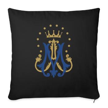 Auspice Maria - Housse de coussin décorative 45 x 45 cm - noir - Devant