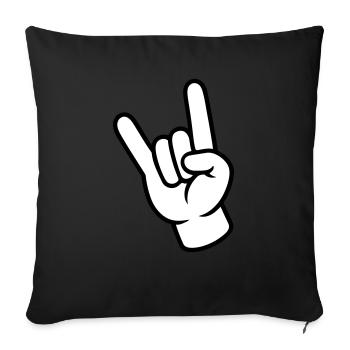 Fête de signature de la main - Housse de coussin décorative 45 x 45 cm - noir - Devant