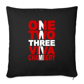 ONE TWO THREE VIVA CHAMBERY ! - Housse de coussin décorative 45 x 45 cm - noir - Devant