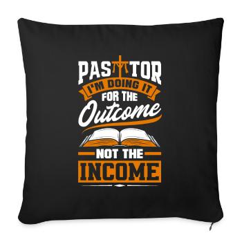 Pastor Appreciation Clergy Preacher Christian - Sofa pillowcase 17,3'' x 17,3'' (45 x 45 cm) - black - Front