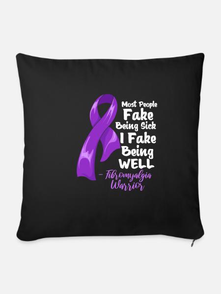 Fibromyalgie - Sofakissenbezug 45 x 45 cm - Schwarz