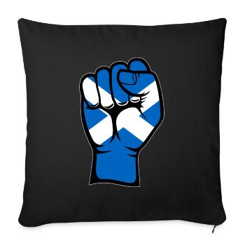 Scotland Flag Fist Hand Used Symbol - Sofa pillowcase 17,3'' x 17,3'' (45 x 45 cm) - black - Front