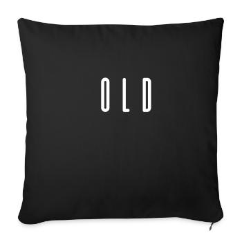 Old - Sofa pillowcase 17,3'' x 17,3'' (45 x 45 cm) - black - Front