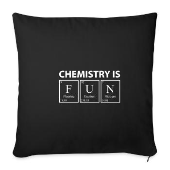 Chemistry Is Fun Periodic Table - Housse de coussin décorative 45 x 45 cm - noir - Devant