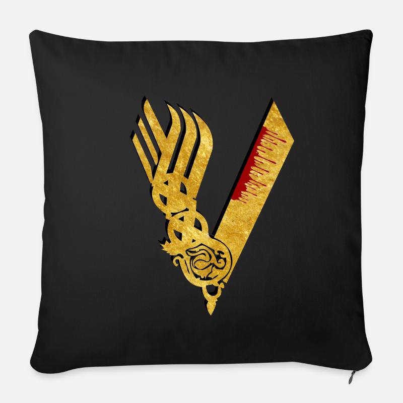 Wikinger - Sofakissenbezug 45 x 45 cm - Schwarz