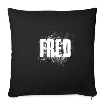Fred - Housse de coussin décorative 45 x 45 cm - noir - Devant
