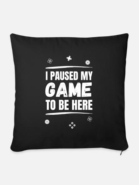 Gaming Spruch Zocken Geschenk - Sofakissenbezug 45 x 45 cm - Schwarz