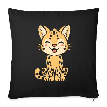 Serval - Sofakissenbezug 45 x 45 cm - Schwarz - Vorne