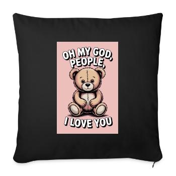 NEXUS VISTA 2050: Where Dreams Meet Reality - Sofa pillowcase 17,3'' x 17,3'' (45 x 45 cm) - black - Front