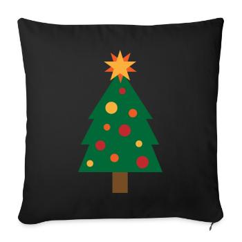 Christmas tree / Tannenbaum / Christmas Tree - Sofa pillowcase 17,3'' x 17,3'' (45 x 45 cm) - black - Front