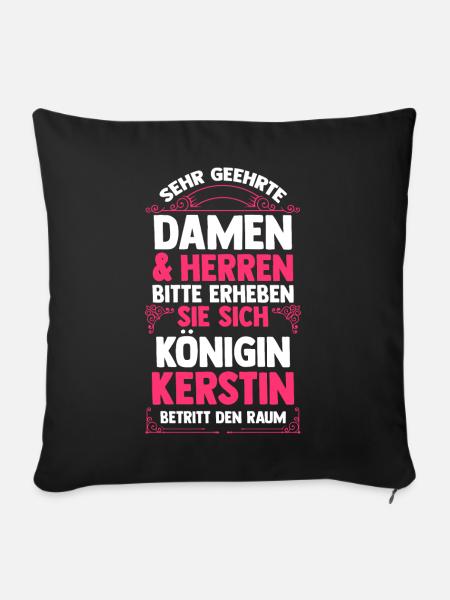 Kerstin - Sofakissenbezug 45 x 45 cm - Schwarz