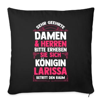 Larissa - Sofakissenbezug 45 x 45 cm - Schwarz - Vorne