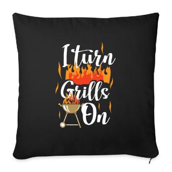 Grill BBQ Grills Sur BBQ Lover - Housse de coussin décorative 45 x 45 cm - noir - Devant