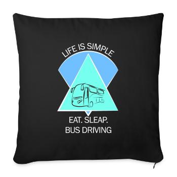 Chauffeur d’autobus scolaire Chauffeur d’autobus scolaire - Housse de coussin décorative 45 x 45 cm - noir - Devant