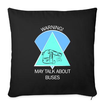 Chauffeur d’autobus scolaire Chauffeur d’autobus scolaire - Housse de coussin décorative 45 x 45 cm - noir - Devant