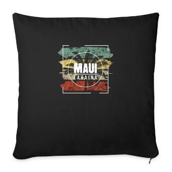 Lahaina Maui Vacation Souvenir Merchandise Beach - Sofa pillowcase 17,3'' x 17,3'' (45 x 45 cm) - black - Front
