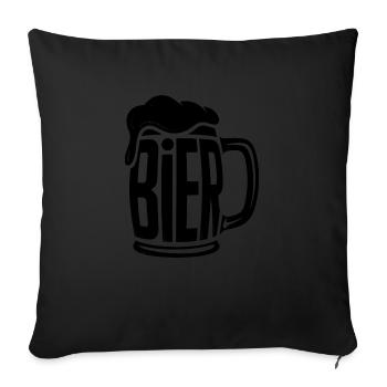 Bier - Cool Beer Logo - Sofakissenbezug 45 x 45 cm - Schwarz - Vorne