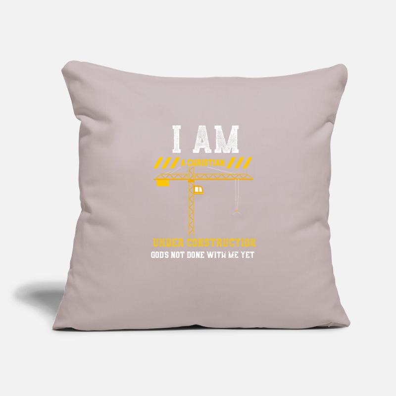 I Am A Christian Under Construct... Sofa pillowcase 17,3'' x 17,3'' (45 x 45 cm)