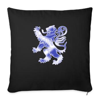 Scottish Lion Rampant and Saltire Flag - Sofa pillowcase 17,3'' x 17,3'' (45 x 45 cm) - black - Front