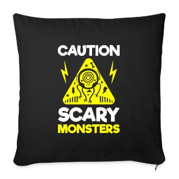 Monster Niedlich Bunt Bruder - Sofakissenbezug 45 x 45 cm - Schwarz - Vorne