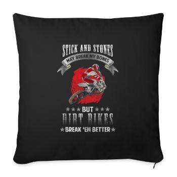 Mountain Bike Motocross Street - Sofa pillowcase 17,3'' x 17,3'' (45 x 45 cm) - black - Front