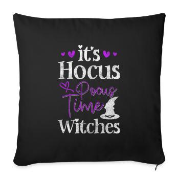 Hexerei Besen Zauberspruch Wicca - Sofakissenbezug 45 x 45 cm - Schwarz - Vorne