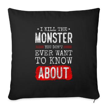 Horror Frighten Funny - Sofa pillowcase 17,3'' x 17,3'' (45 x 45 cm) - black - Front