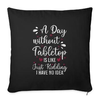 Board Game Game Board - Sofa pillowcase 17,3'' x 17,3'' (45 x 45 cm) - black - Front