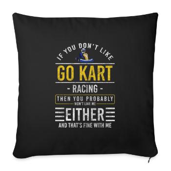 Kart Motorsport Racetrack Winner - Sofa pillowcase 17,3'' x 17,3'' (45 x 45 cm) - black - Front